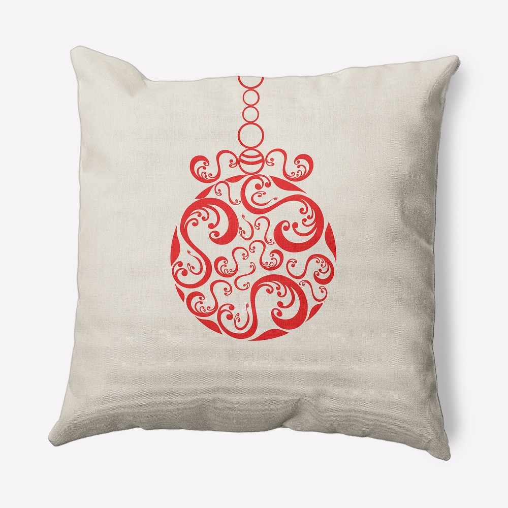 Fancy-Bulb Christmas Decorative Throw Pillow