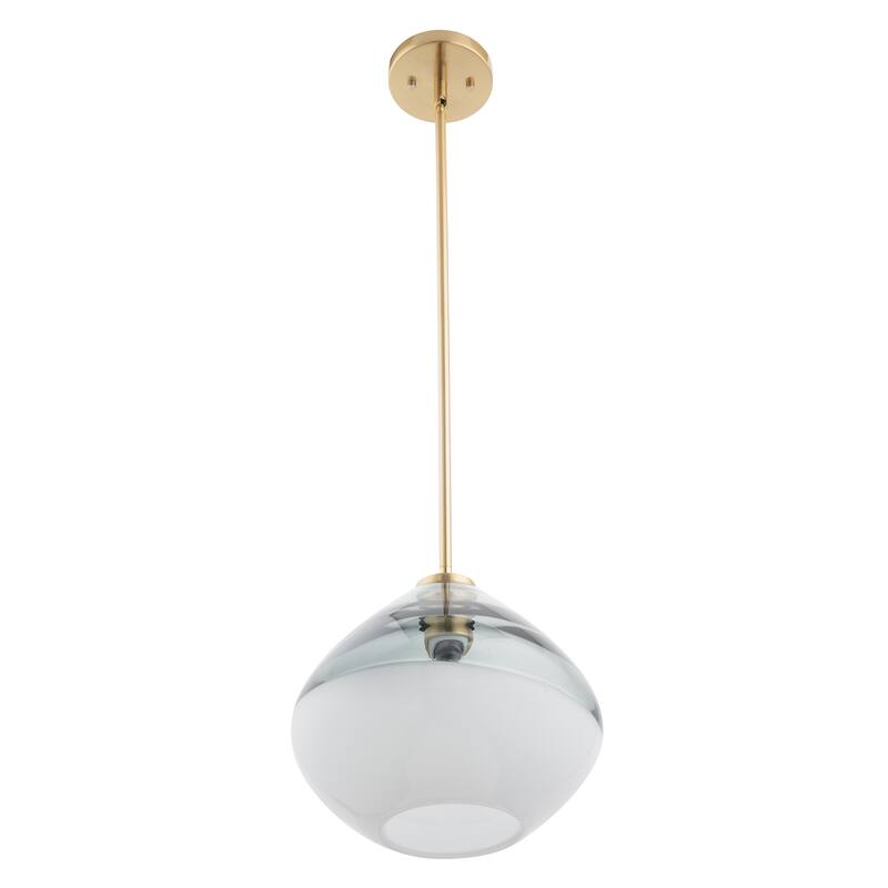 11.4" Modern 1-light Handblown Glass Pendant Light