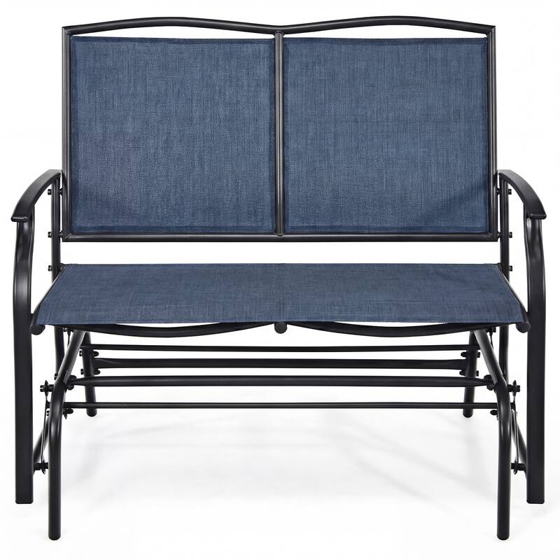 Gymax Patio Glider Rocking Bench Double 2 Person Chair Loveseat Garden