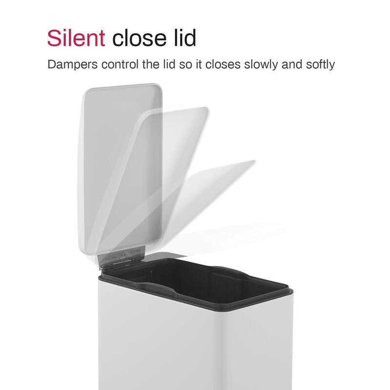 Innovaze 11.9 Gal./ 45 Liter Slim Stainless-Steel-Made Step-on kitchen Trash Can