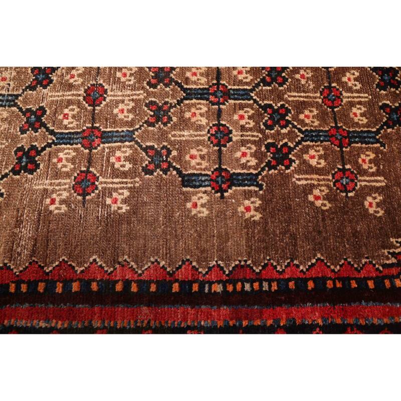 ECARPETGALLERY Hand-knotted Andelz Brown Wool Rug - 4'8 x 11'2