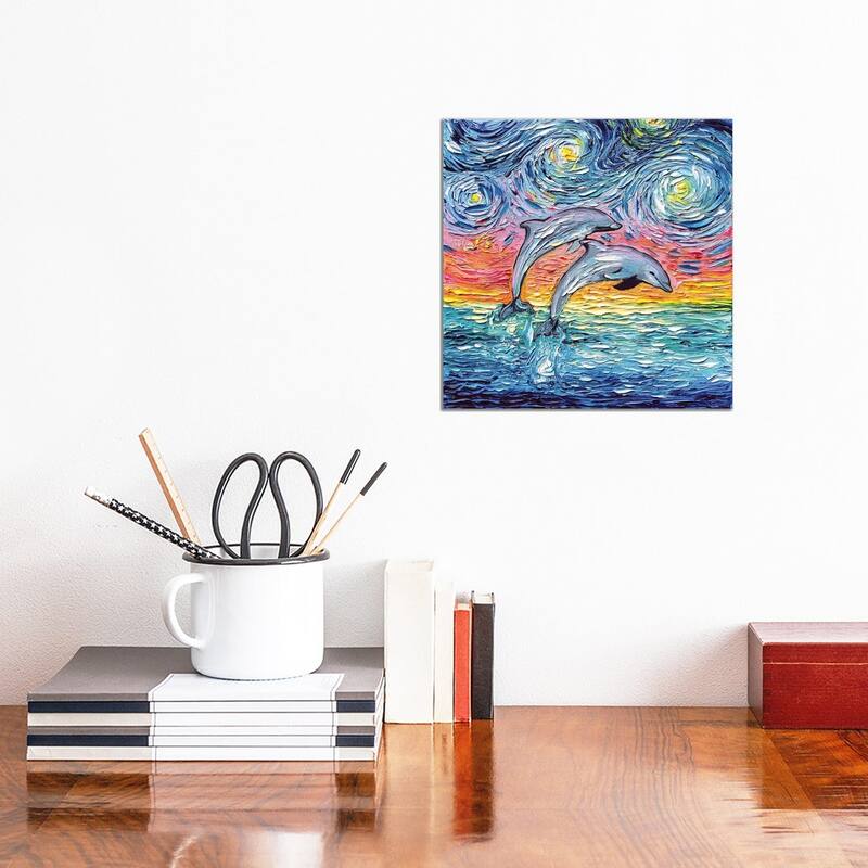 iCanvas "Van Gogh Never Saw Paradise" by Aja Trier Canvas Print - 12x12x0.75