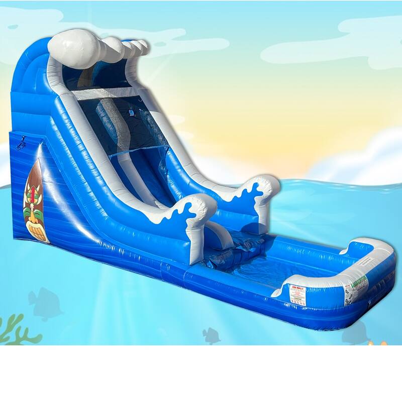 Jingo Jump 16 FT Semi-Commercial Hawaiian Water Slide - 25′ L x 16′ H x 9′ W