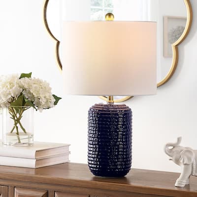 SAFAVIEH Lighting 22-inch Jace Ceramic Table Lamp (Set of 2) - 13" x 13" x 22"