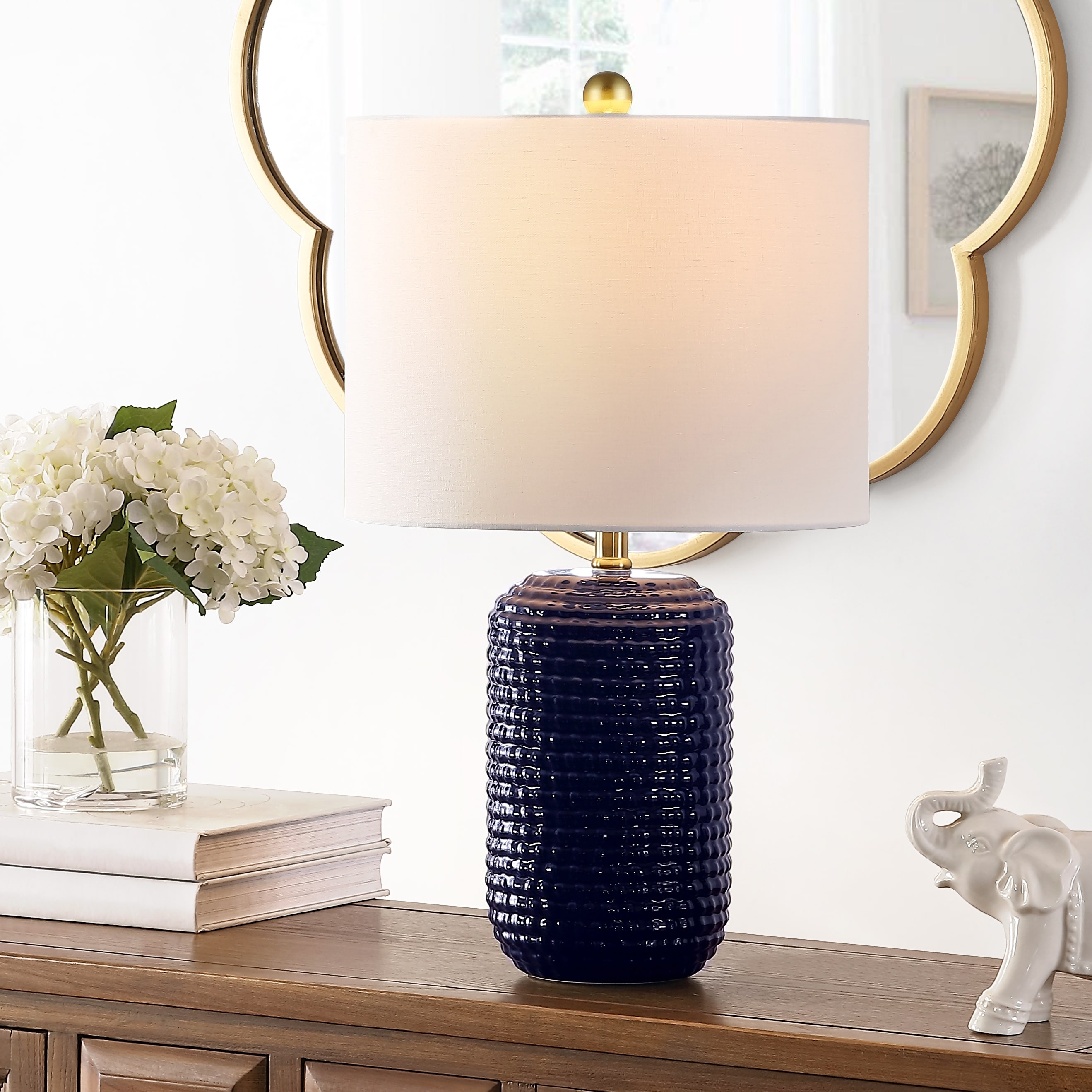 SAFAVIEH Lighting Imkje 22-inch Ceramic Table Lamp (Set of 2) - 13" x 13" x 22" - 13Wx13Dx22H