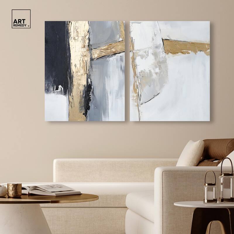Cracks of Creation II Canvas Set of 2 by Art Remedy, Gallery Wrapped