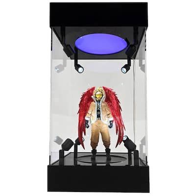 OnDisplay Deluxe Acrylic Action Figure Rotating Stage Spotlight Display with Lights