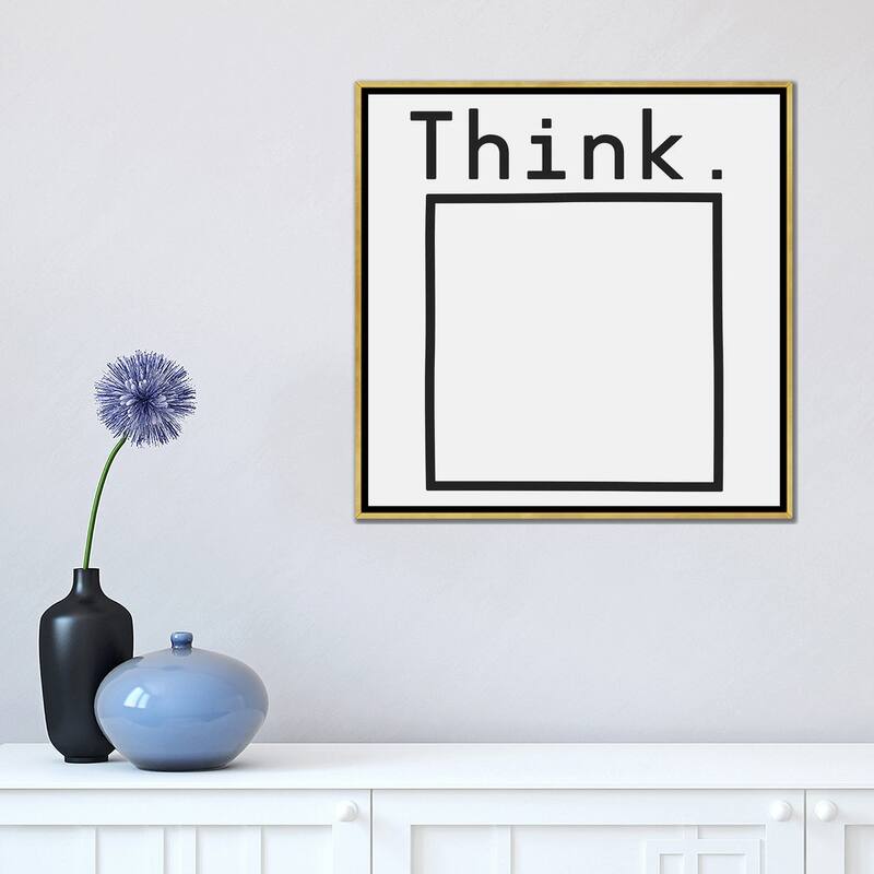 iCanvas "Think" by Florent Bodart Framed Canvas Print