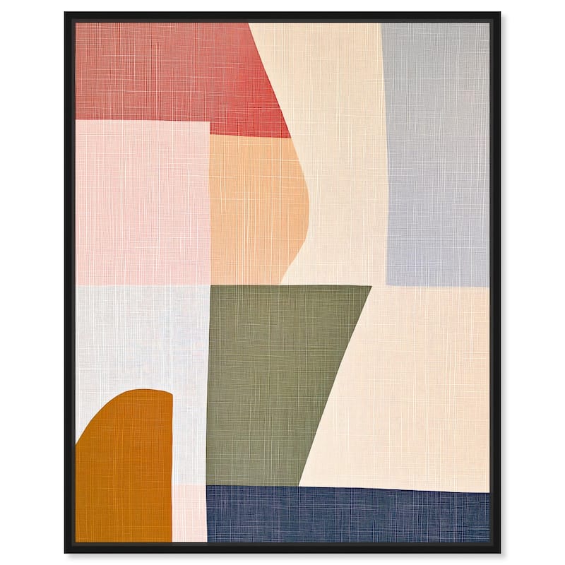 Planar Patchwork I Canvas by Art Remedy - Black - 20" x 24"