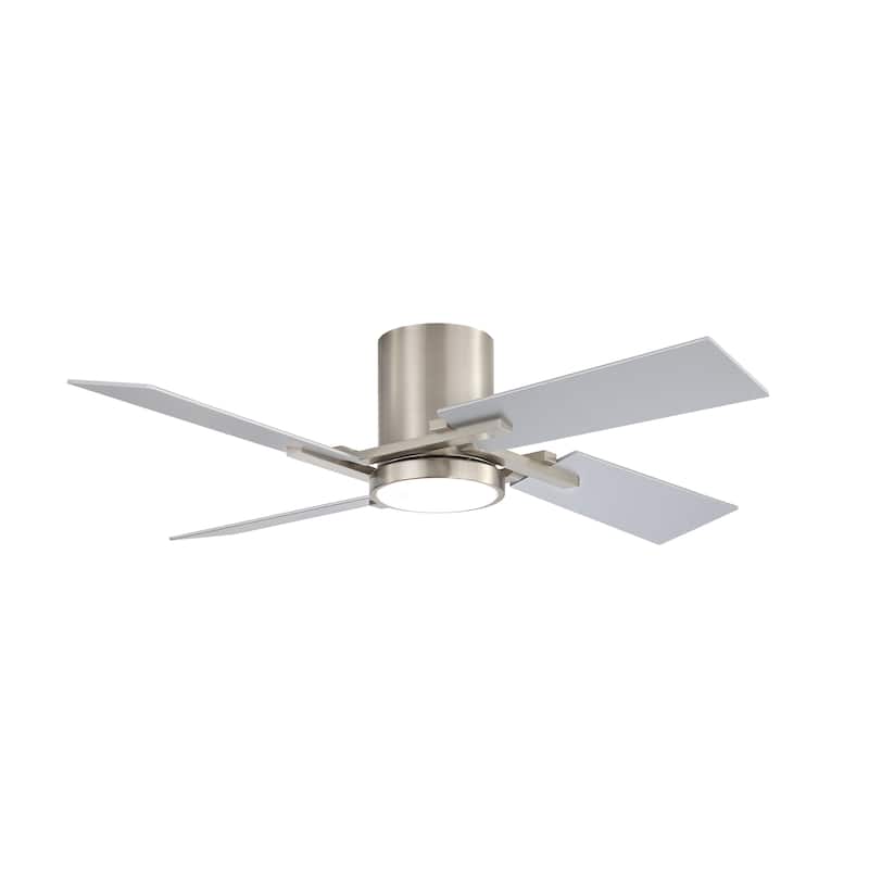 48Inch 4 Two-color Fan Blades Dc Motor Indoor Ceiling Fan With Light Kit And Remote