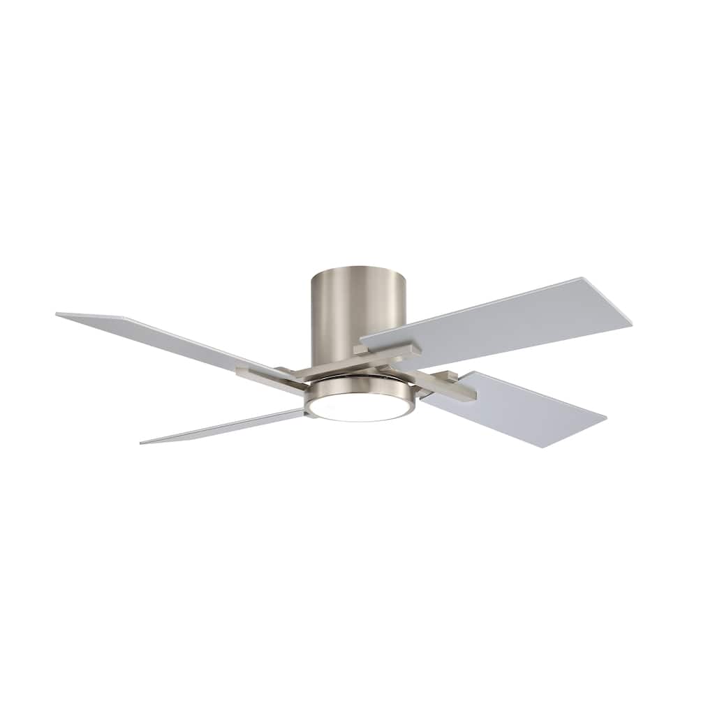 48Inch 4 Two-color Fan Blades Dc Motor Indoor Ceiling Fan With Light Kit And Remote