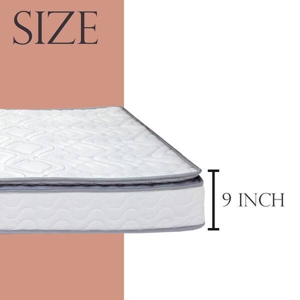 9-Inch Medium Firm Foam Encased Pillowtop Pocketed Coil Innerspring Fully Assembled Mattress, Good For The Back