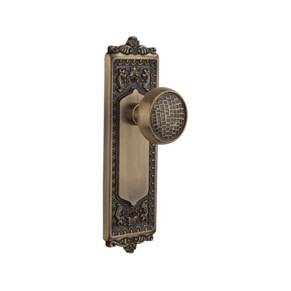 Egg and Dart Plate 2-3/8 in. Backset Oil-Rubbed Bronze Privacy Bed/Bath Door Knob Egg and Dart Plate 2-3/8 in. Backset Oil-Rubbed Bronze Privacy Bed/Bath Door Knob