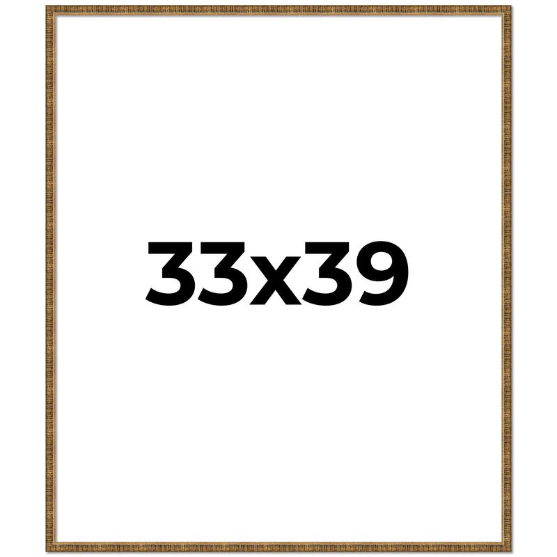 33x39 Frame Gold Picture Frame - Complete Modern Photo Frame Includes