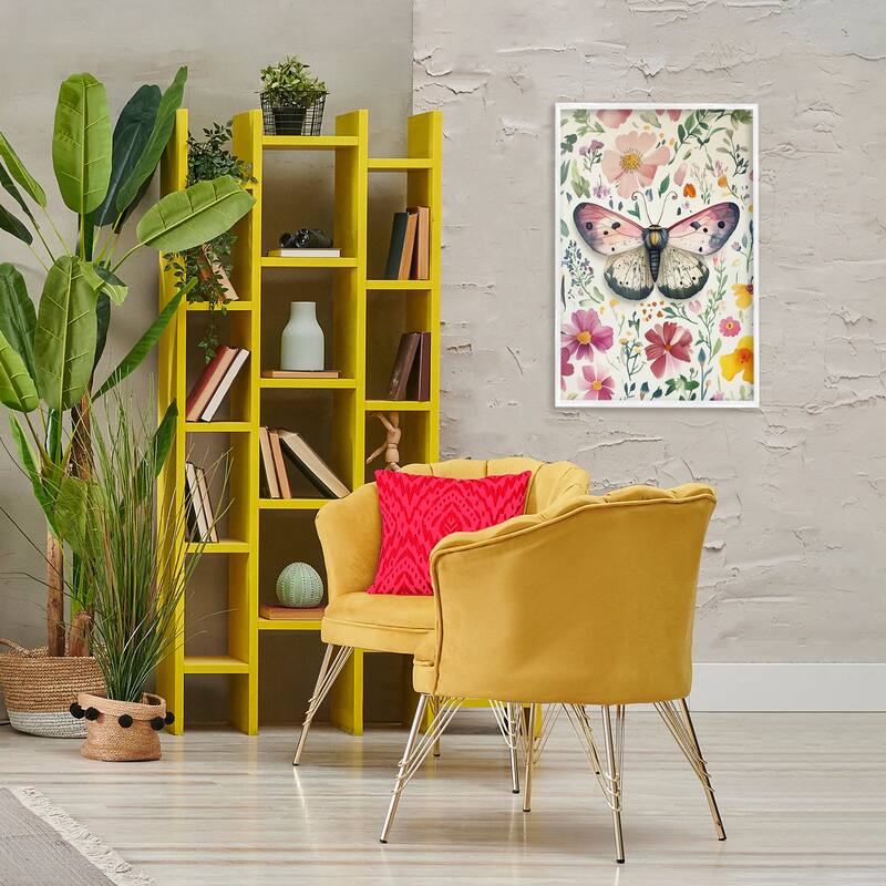 Stupell Botanical Butterfly & Herbs Framed Giclee Art Design By The Dutch Lady