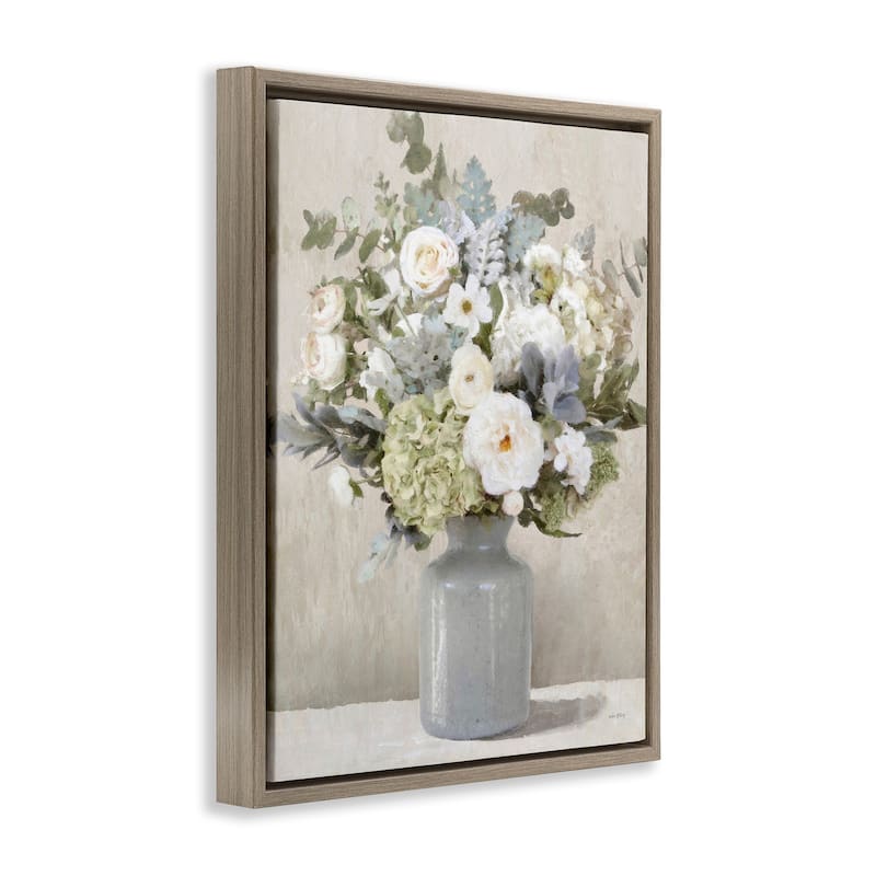 Stupell Fresh Garden Bouquet Framed Floater Canvas Wall Art Design By Amber Sterling