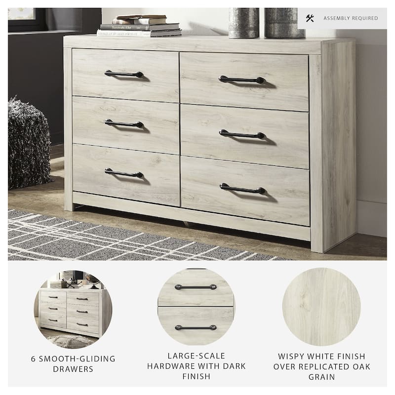 Cambeck Whitewash 6-drawer Dresser