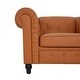 preview thumbnail 19 of 36, Everett Chesterfield 3-Piece Sectional Sofa Set - Rolled Arms & Button Tufted Cushions (Available in Multiple Variations)