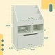 preview thumbnail 7 of 7, HOMCOM Kids Bookcase Multi-Shelf Rack Organizer with Storage Drawer for Books, Playroom, Pale Green