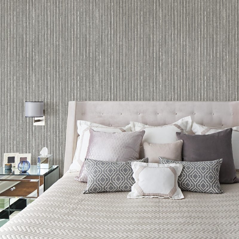 Brewster Maison Silver Maison Texture Wallpaper - 20.5in x 396in x 0.025in