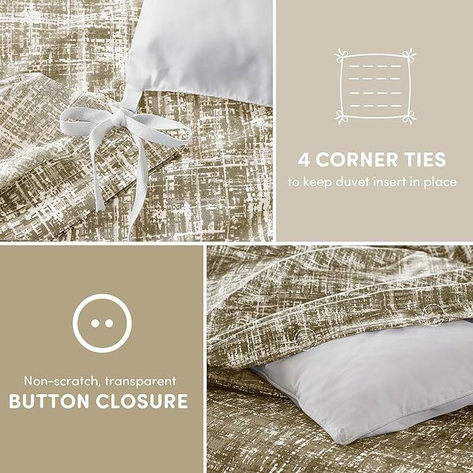 Chelsea Square Maca Modern Reversible Duvet Cover Set