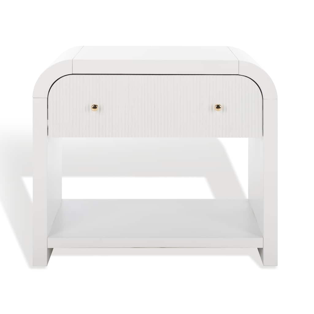 SAFAVIEH Couture Audette Single Drawer Curved Nightstand