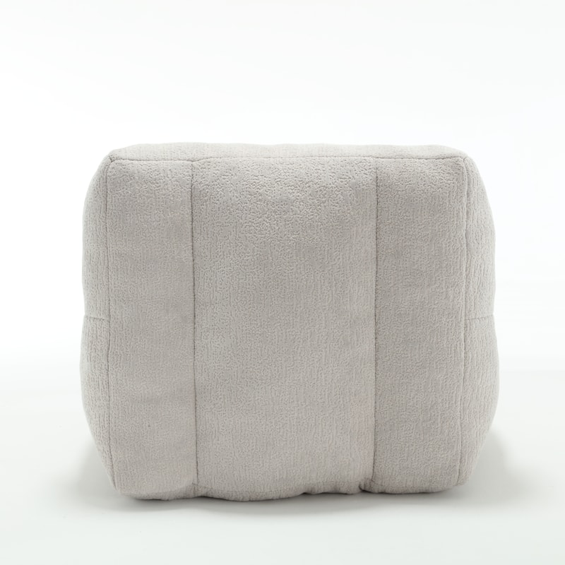Fluffy bean bag chair with memory foam and ottoman