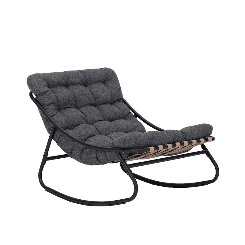 Modern Indoor Outdoor Rocking Chair with Cushion