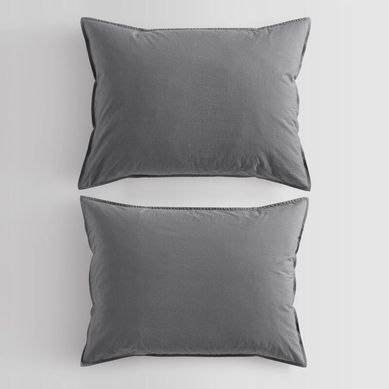 Calvin Klein Washed Percale Cotton Solid Comforter Set