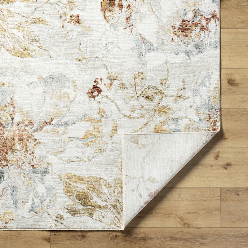 Jocelynn Coastal Floral and Botanical Area Rug