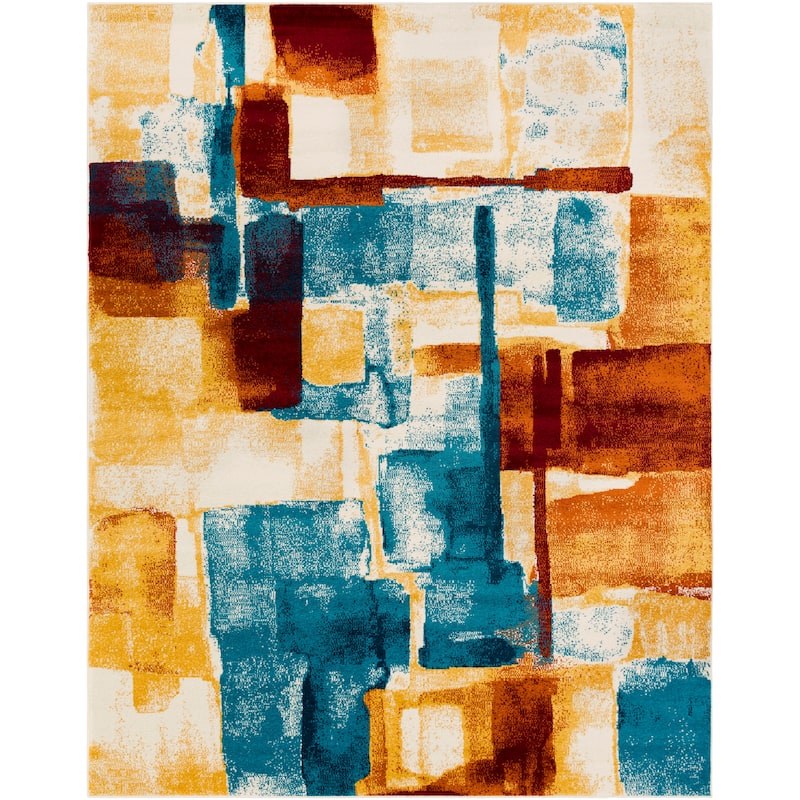 Ryan Modern Squares Abstract Area Rug