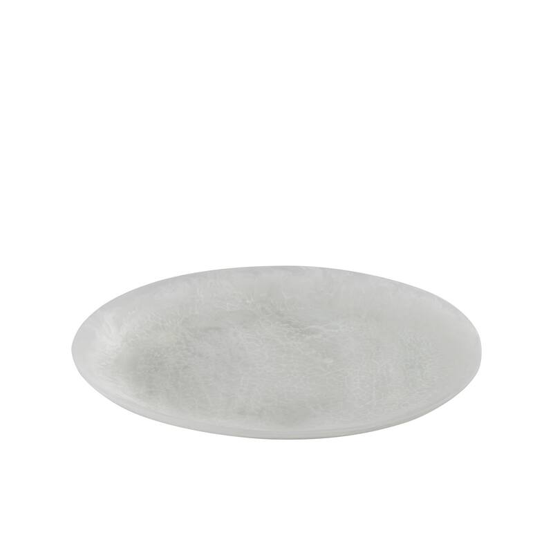 Oval Platter Resin White Set of 2