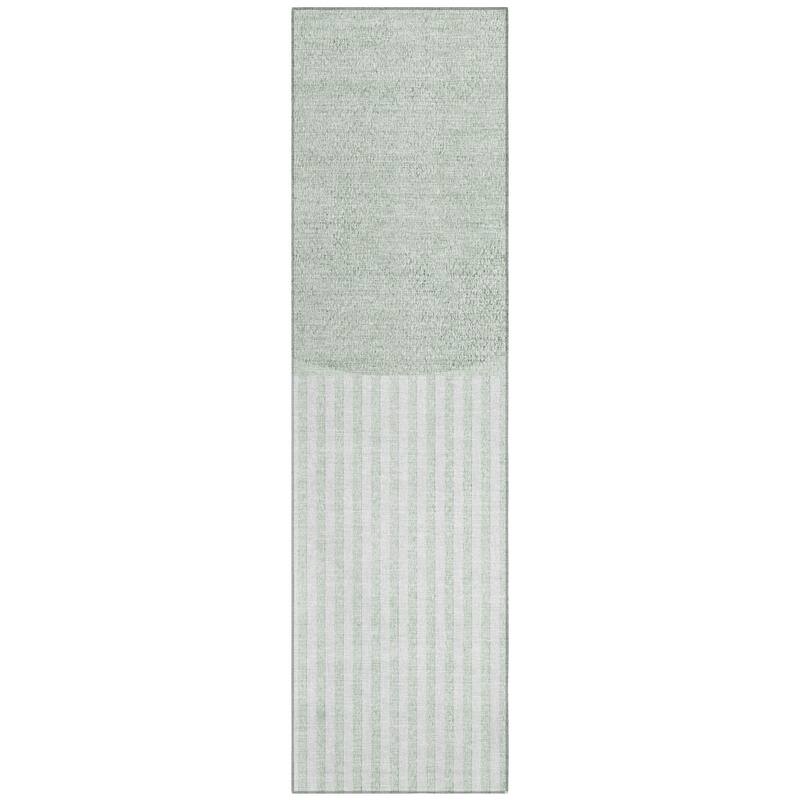 Machine Washable Indoor/Outdoor Contemporary Mod Chantille Rug