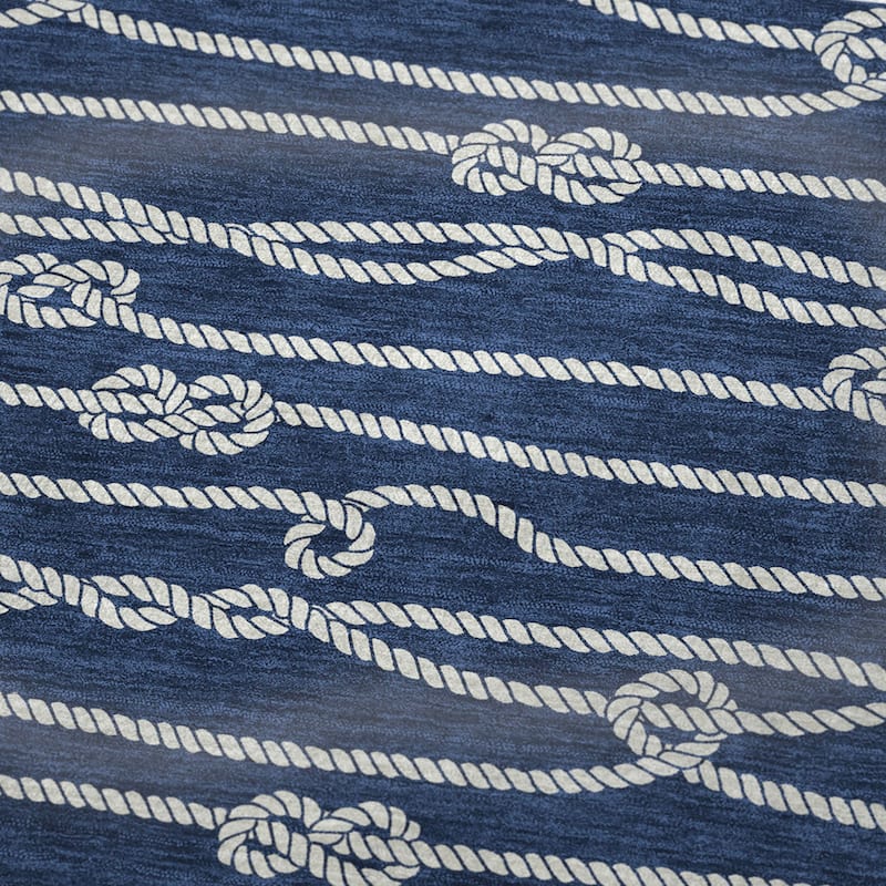 Premium Machine Washable ASB152 Nautical Rope Sherpa Throw Blanket