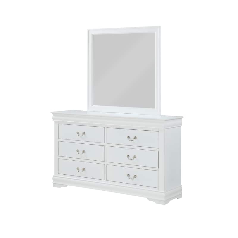 Lillie 4 Piece White Sleigh Bedroom Set