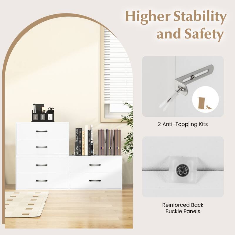 Costway 2-Drawer Dresser Stackable Horizontal Storage Organizer - See Details