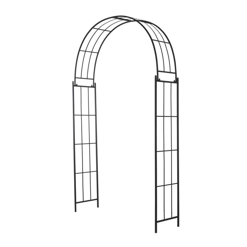White or Black Metal Indoor Outdoor Arched Indoor Outdoor Garden Arbor with Lattice Work Sides