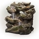 preview thumbnail 9 of 43, Alpine Corporation Outdoor Multi-Tier Rainforest Rock Waterfall Fountain with LED Lights