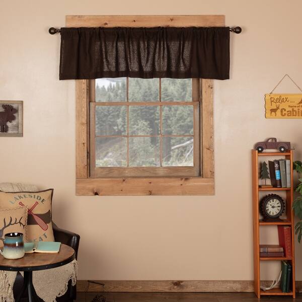 Shop Farmhouse Kitchen Curtains Vhc Cotton Burlap Valance Rod