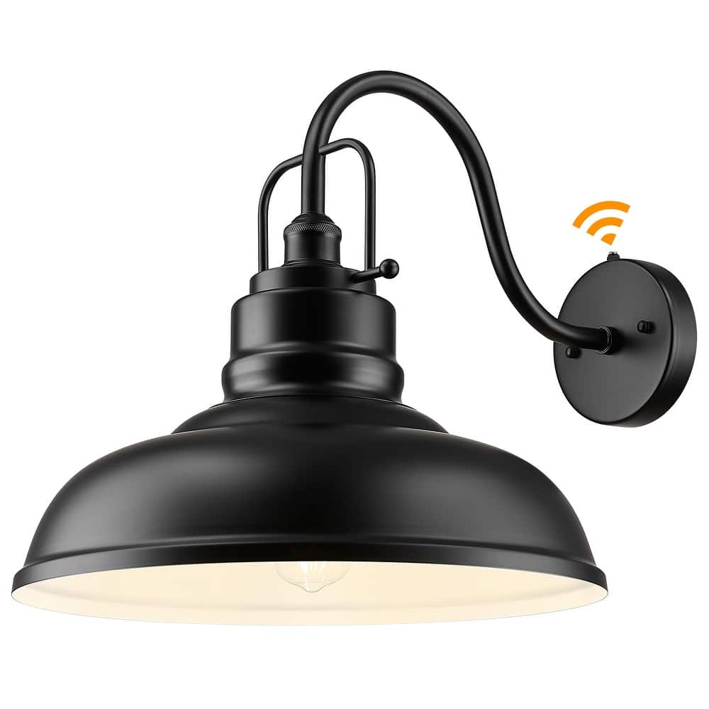 18 Inch Gooseneck Wall Light, Dusk to Dawn Barn Light