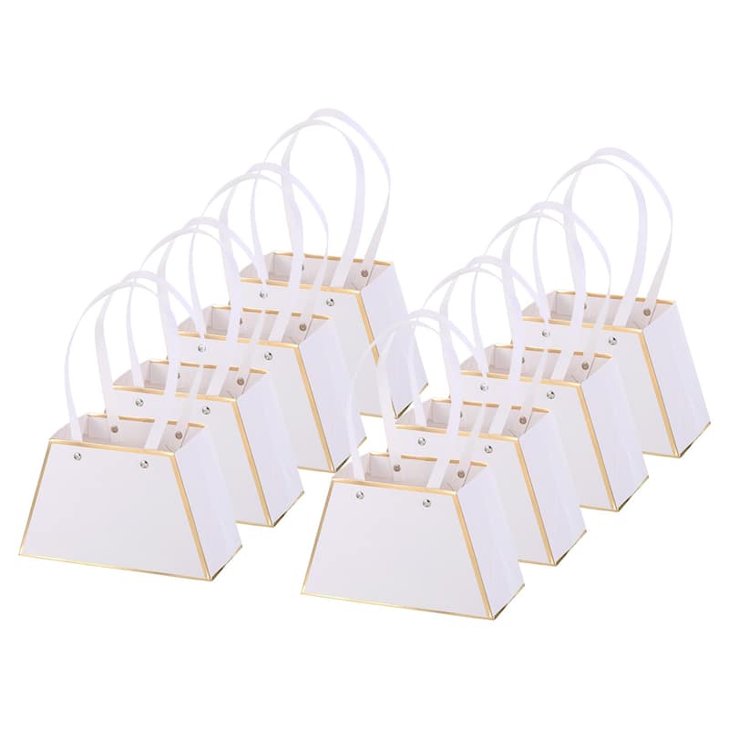 Gift Bags, 8 Pack Christmas Bouquet Wrapping Bags Boxes with Handles