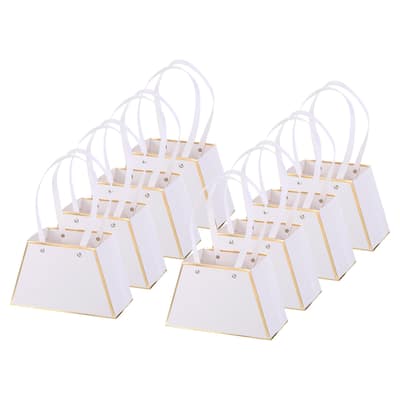 Gift Bags, 8 Pack Christmas Bouquet Wrapping Bags Boxes with Handles