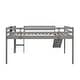 preview thumbnail 22 of 45, Full size Loft Bed Wood Bed with Slide, Stair and Chalkboard, White