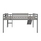 preview thumbnail 4 of 12, Modern and Playful Design Wood Loft Bed with Slide, Ladder and Chalkboard, Full size, Grey