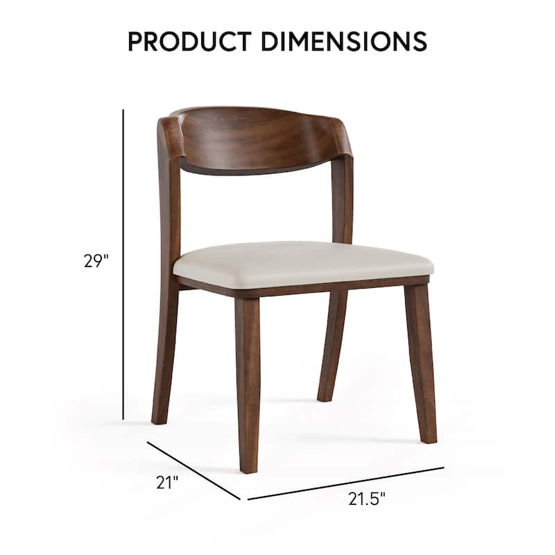 Furniture of America Abigail IV Mid-century Modern Handcrafted Solid Hardwood Side Chair (Set of 2)