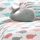 preview thumbnail 7 of 7, Taylor & Olive Lums Whale Print 5-piece Quilt Set