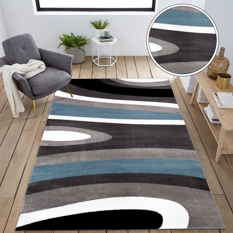 World Rug Gallery Abstract Contemporary Modern Area Rug