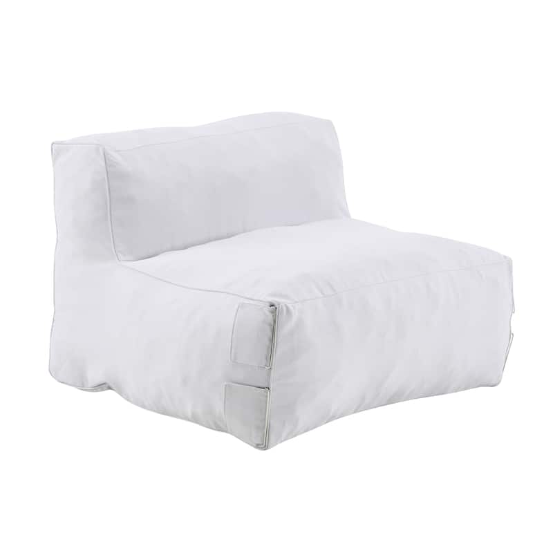 Christopher Knight Home - Nerissa 5-Piece Modular Outdoor/Indoor Bean Bag Sectional Sofa Set with Shredded Foam Filled & Ottoman