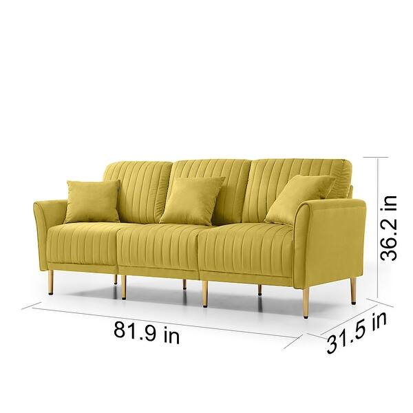 Modern Velvet Upholstered Sofa Couch 3 Seat Bed Bath & Beyond 36272587