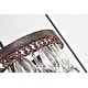 preview thumbnail 9 of 8, Minah Antique Copper 3-Light Cluster Cylinder Pendant Light with 5-Tier Hanging Crystals